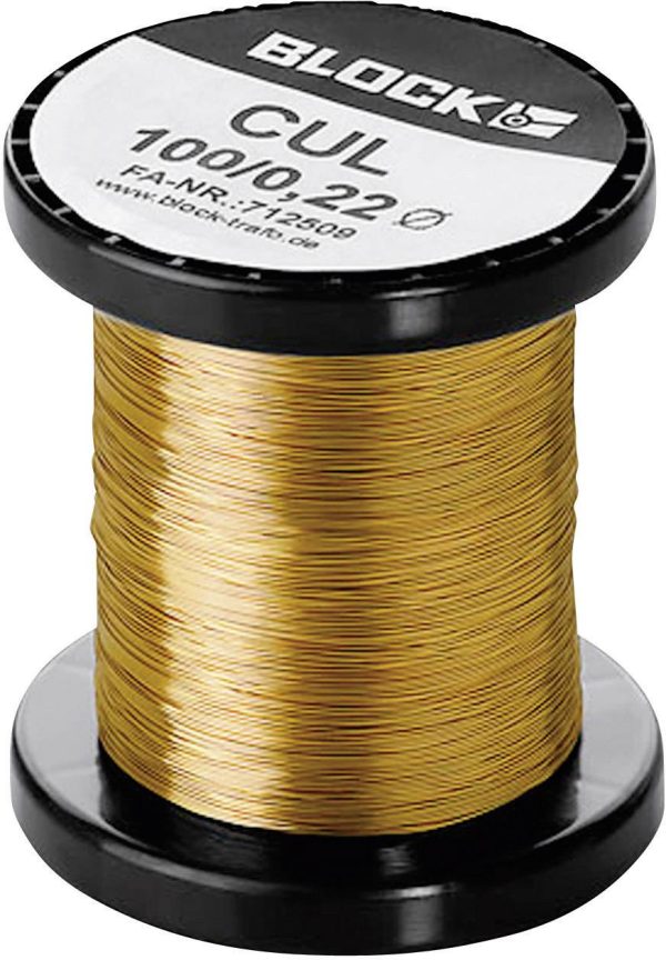 BLOCK Drut miedziany, emaliowany Średnica zewnętrzna (bez izolacji): 0.40 mm 86 m 0.10 kg