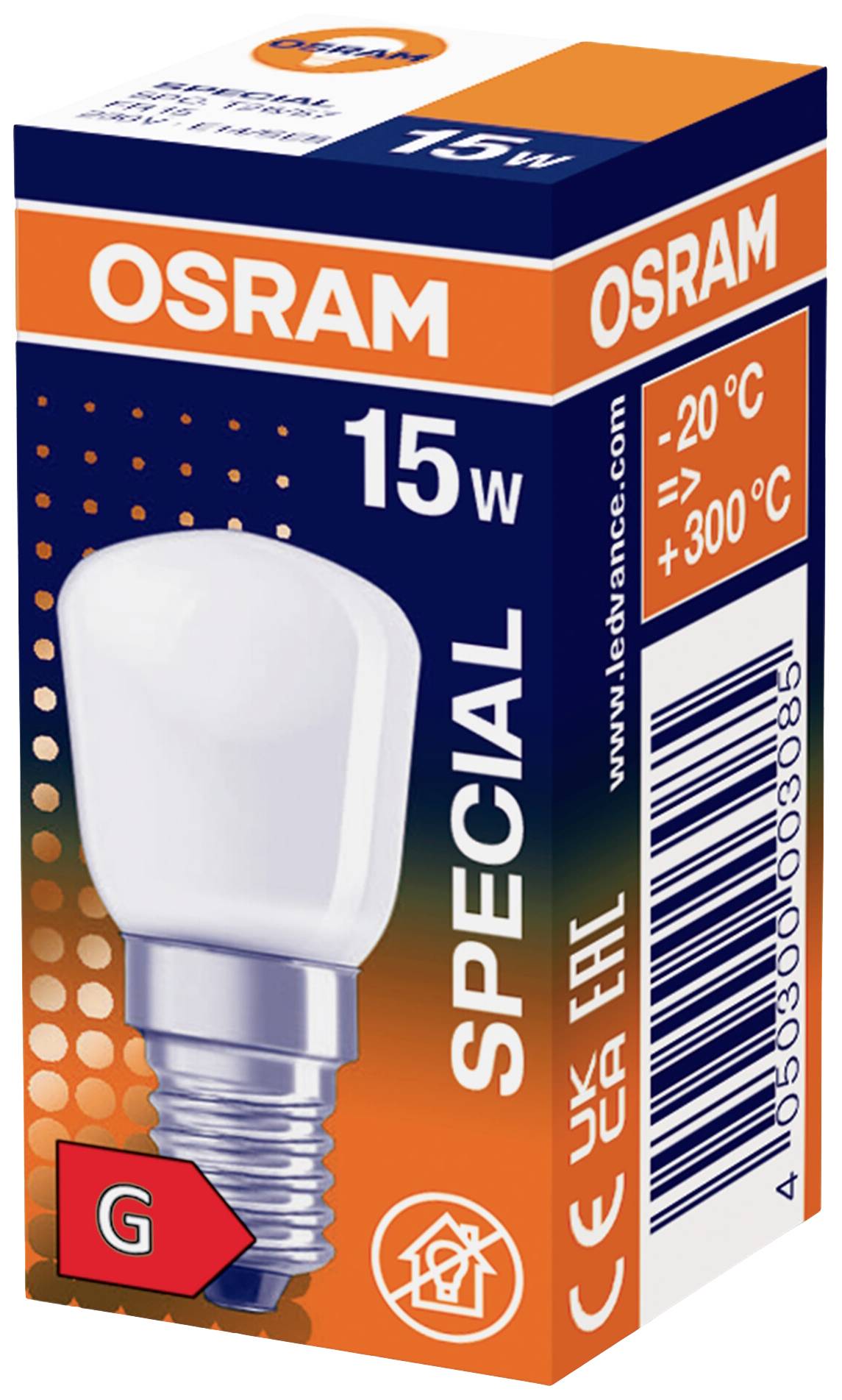 OSRAM HOMELIGHTING żarówka piekarnikowa EEK: G (A - G) 57 mm 230 V E14 15 W ciepła biel Kształt specjalny 1 szt. - obrazek 1