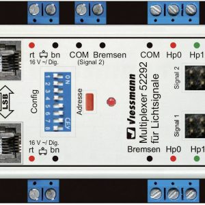 Multiplekser podwójny Viessmann, dla 2 sygnałów świetlnych, 16 V DC/AC Multiplekser podwójny Viessmann, dla 2 sygnałów świetlnych, 16 V DC/AC