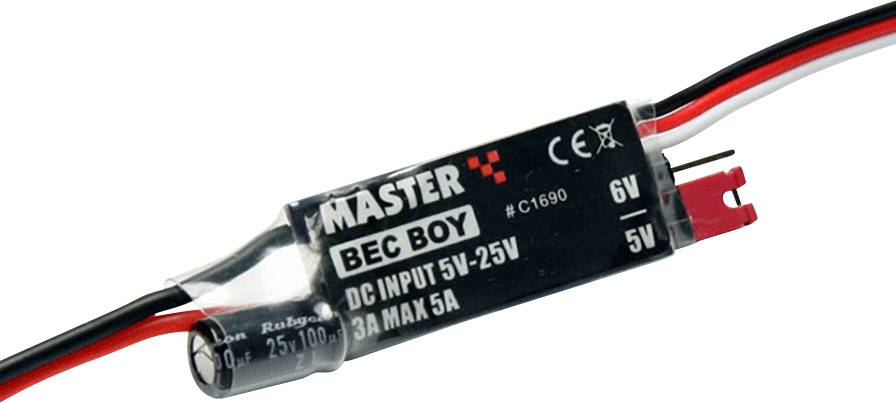Master Modellbau BEC BOY Regulator napięcia BEC 5 - 25 V 3 A - obrazek 1