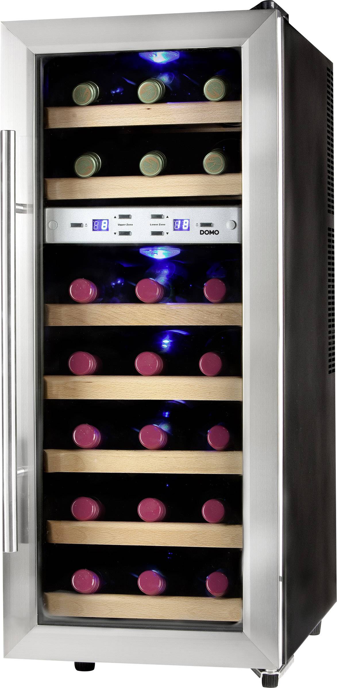 Piwniczka na wino DOMO DO911WK 60 l wolnostojąca czarny, srebrny (matowy, eloksalowany) - obrazek 1