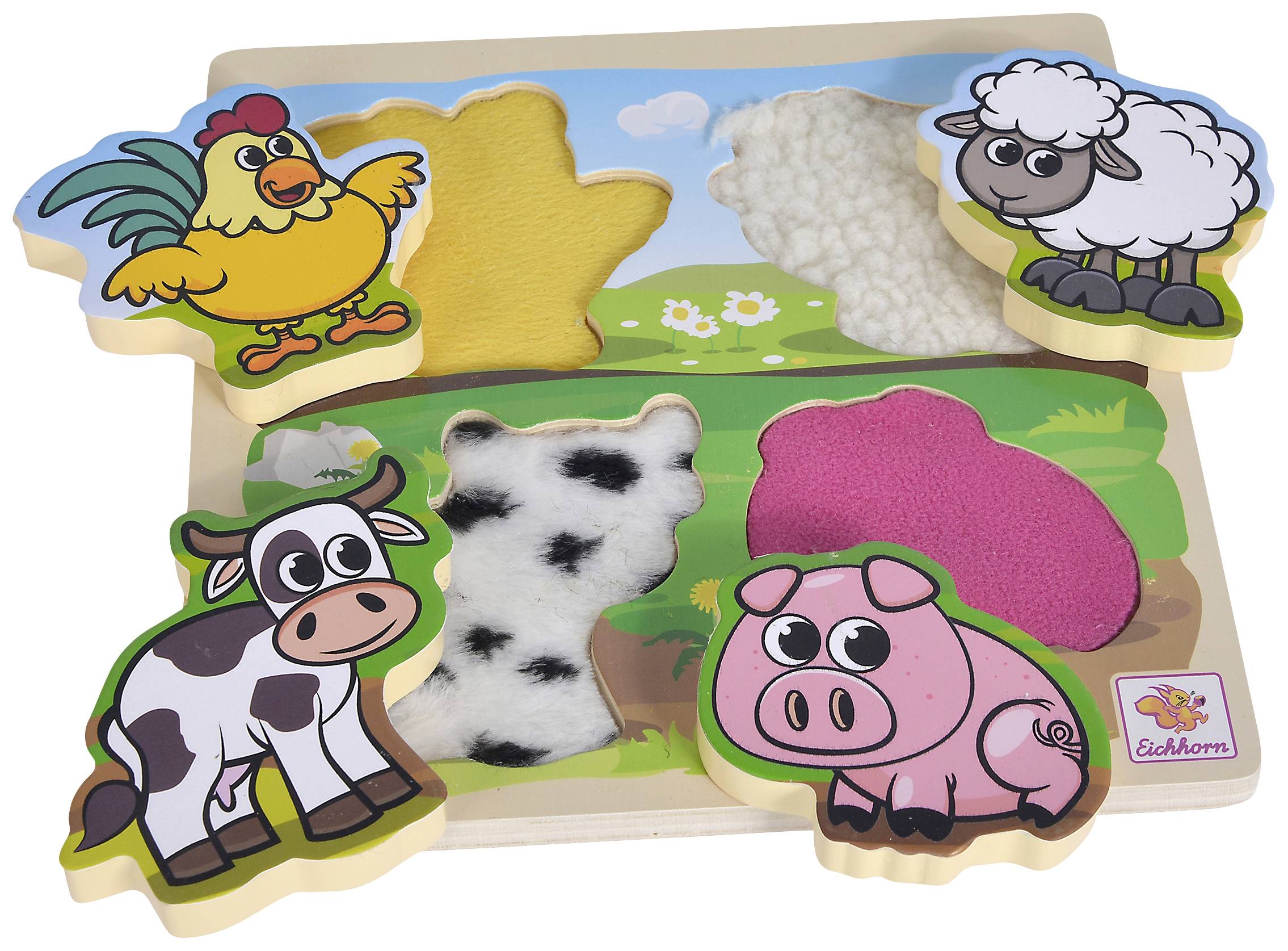 Eichhorn Feel-puzzle z tkaniną, 5 szt. 100003687 - obrazek 1