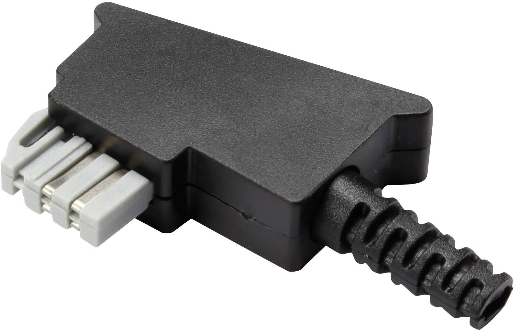TRU COMPONENTS GM02N Zestaw TAE złącze męskie kątowe czarny Zawartość: 1 szt. - obrazek 1