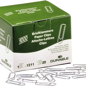 Durable Spinacz biurowy 121125 32 mm 1000 szt. Durable Spinacz biurowy 121125 32 mm 1000 szt.