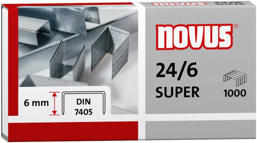 Spinacz Novus Office 24/6 SUPER 040-0158, 1000 szt. - obrazek 1