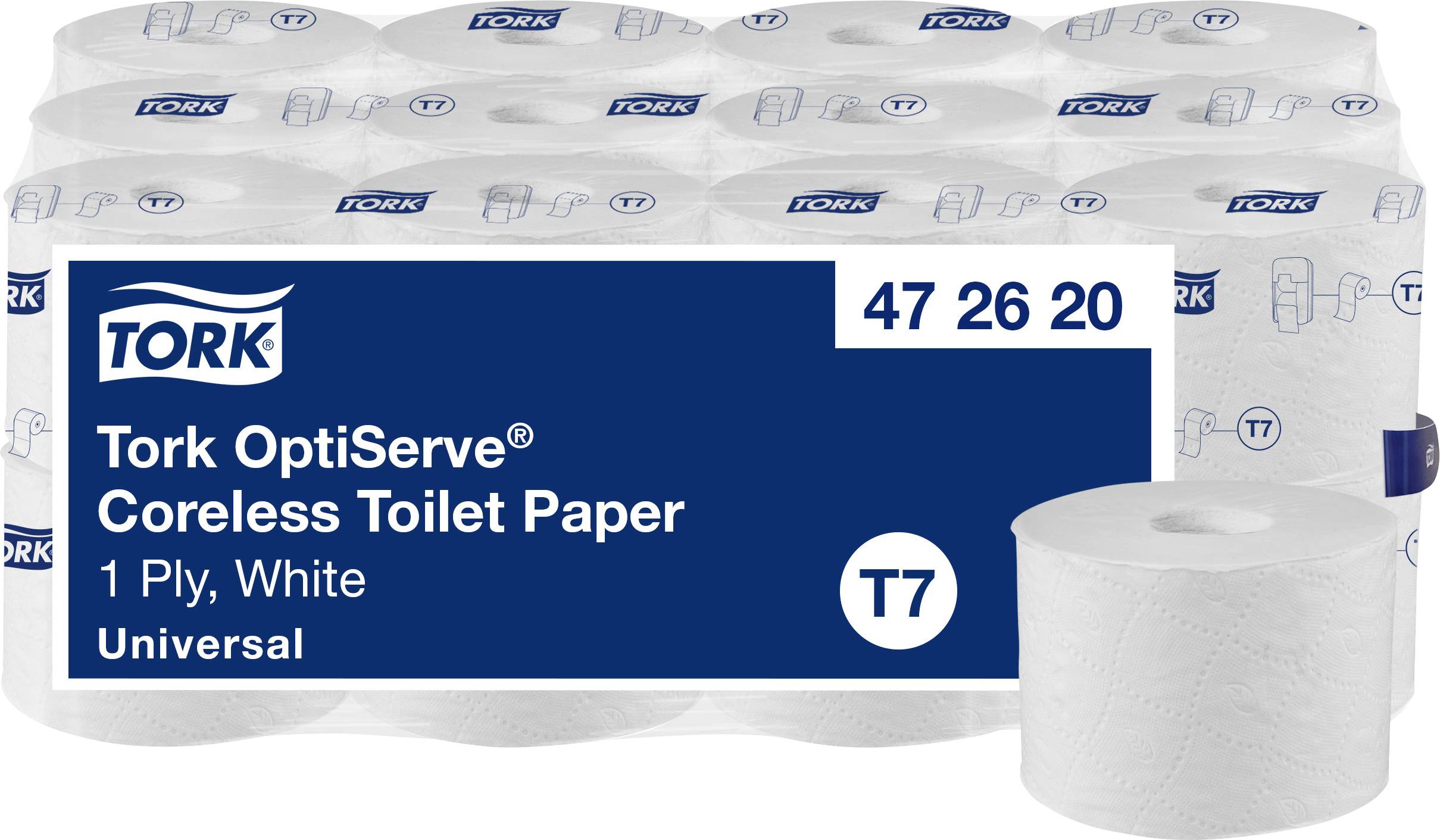 TORK Papier toaletowy T7-System 472620 Ilość warstw: 1 ark. 24 szt. - obrazek 1