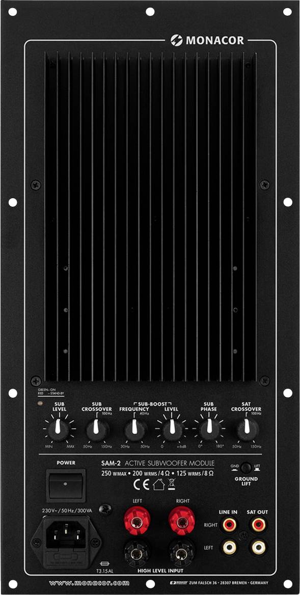 Monacor SAM-2 Moduł wzmacniacza do zabudowy 200 W - obrazek 1