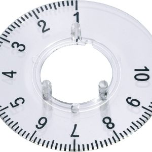 Tarcza numeryczna OKW do pokrętła okrągłego 13,5 mm, przeźroczysta 1-10 (270) Tarcza numeryczna OKW do pokrętła okrągłego 13,5 mm, przeźroczysta 1-10 (270)