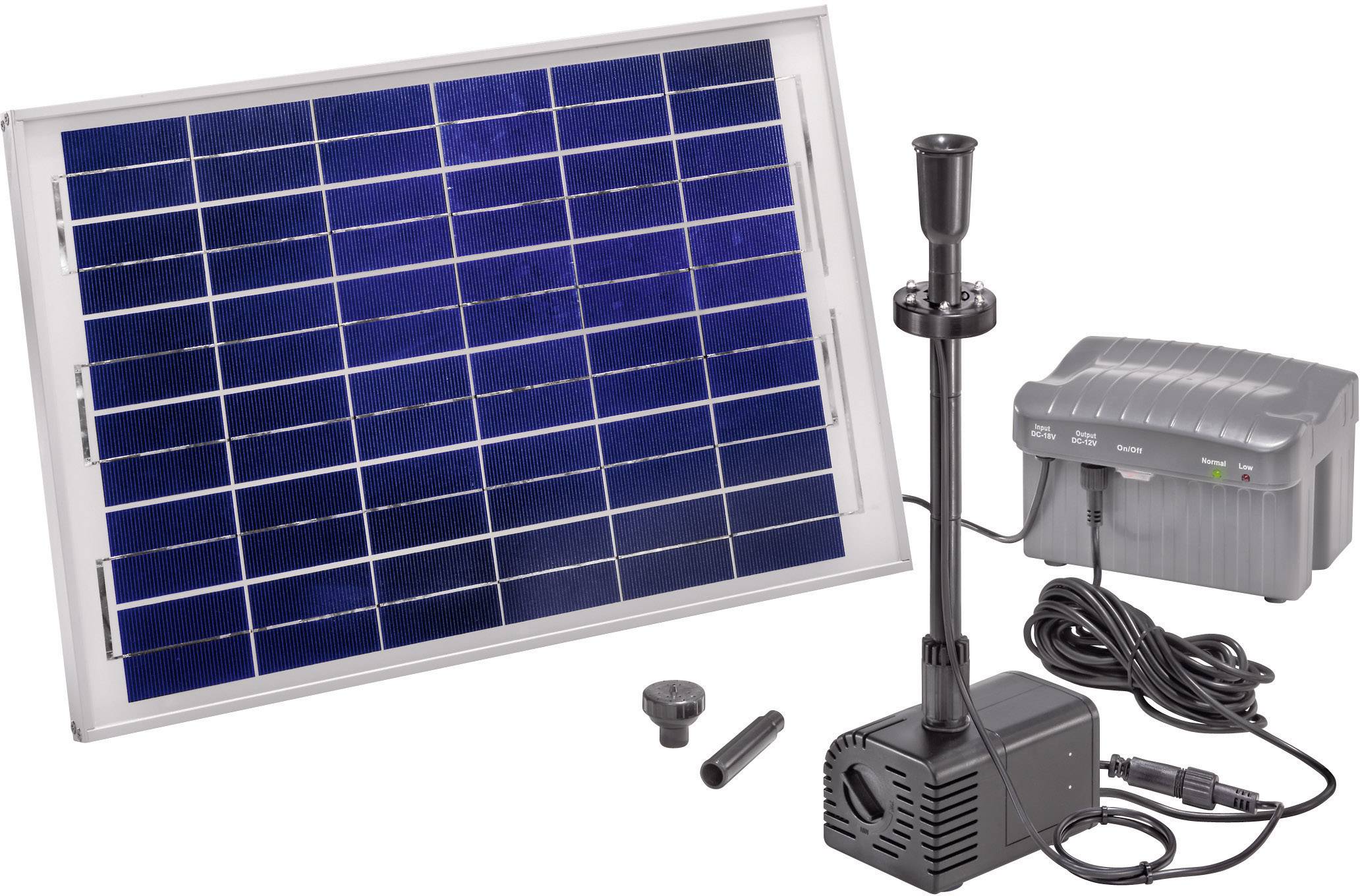Esotec 101780 Siena Plus Pompa solarna - zestaw z oświetleniem, z zapasowym akumulatorem - obrazek 1