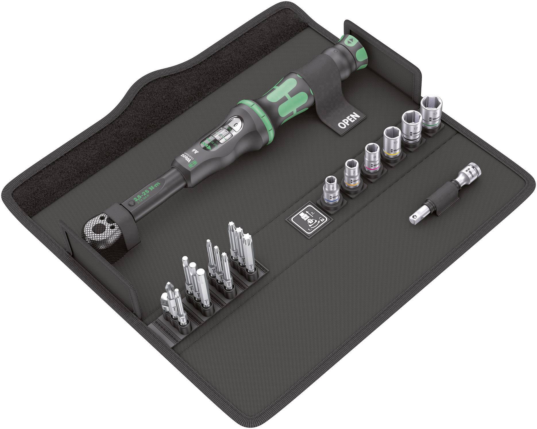 Wera Click-Torque A 6 Set 1 05130110001 Klucz dynamometryczny z grzechotką 1/4" (6.3 mm) 2.5 - 25 Nm - obrazek 1