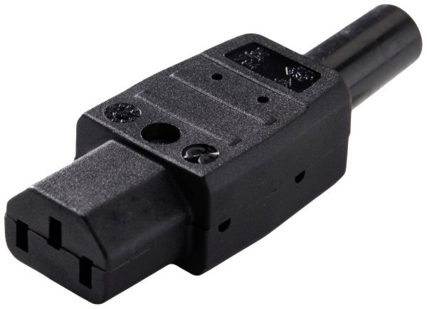Wtyk zasilający IEC Kaiser, C13, 10 A, 250 V, 3-pin, szary