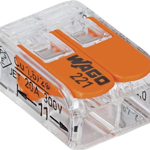 WAGO 221-412-100 Złącze zaciskowe 221, PIN: 2, 450 V, 32 A, 100 szt. WAGO 221-412-100 Złącze zaciskowe 221, PIN: 2, 450 V, 32 A, 100 szt.