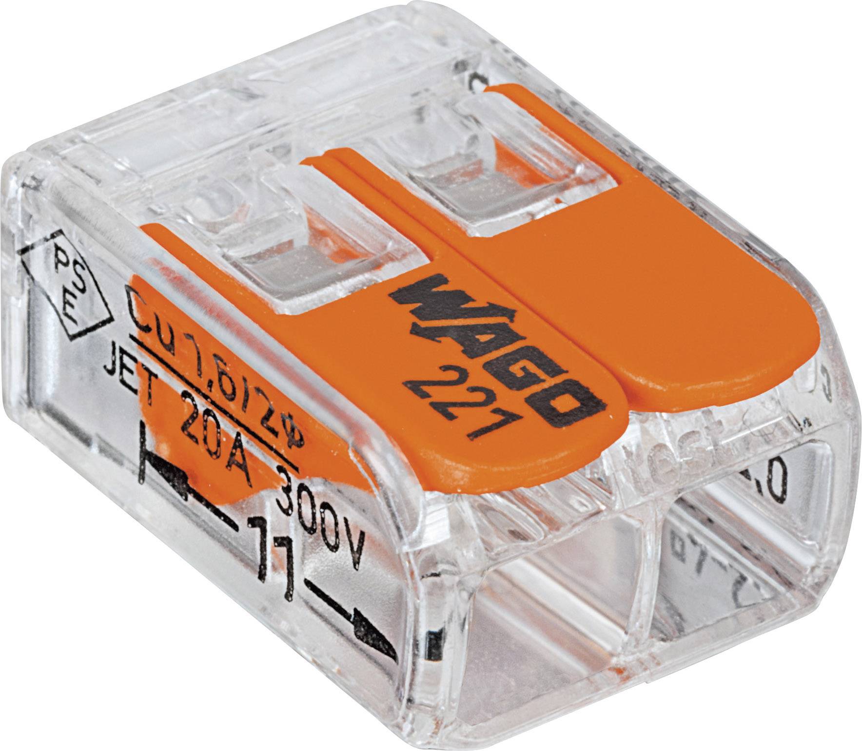 WAGO 221-412-100 Złącze zaciskowe 221, PIN: 2, 450 V, 32 A, 100 szt. - obrazek 1
