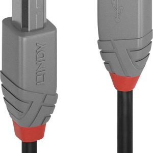 LINDY Kabel USB USB 2.0 Złącze męskie USB-A, Złącze męskie USB-B 3.00 m czarny 36674