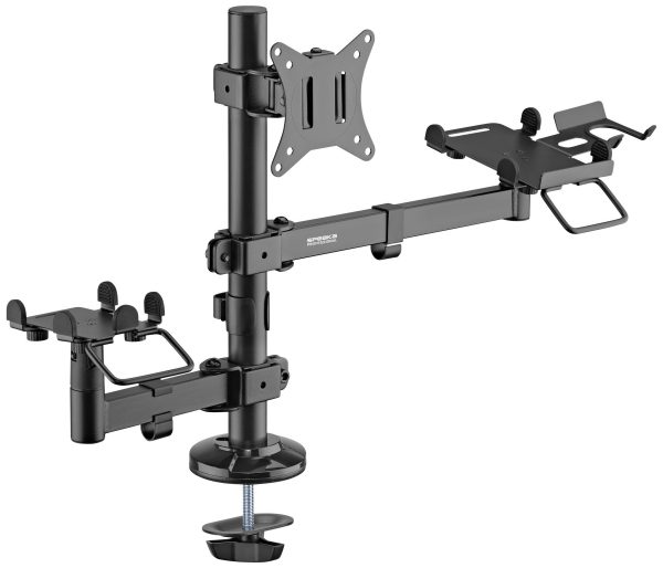SpeaKa Professional Uchwyt do monitora, stołowy SP-POS-200 1 Wyświetlacz 43,2 cm (17″) – 81,3 cm (32″) czarny Uchwyt na