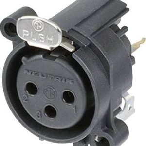Złącze żeńskie XLR montażowe Neutrik NC3FAV1, 3-pin, 1 szt. Złącze żeńskie XLR montażowe Neutrik NC3FAV1, 3-pin, 1 szt.