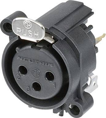 Złącze żeńskie XLR montażowe Neutrik NC3FAV1, 3-pin, 1 szt.