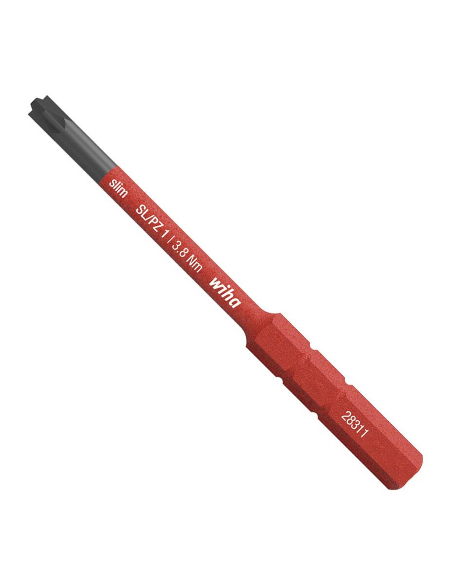 Bit Izolowany Wiha slimBit Electric PlusMinus/Pozidriv SL/PZ2 x 75 mm (34590) - obrazek 1