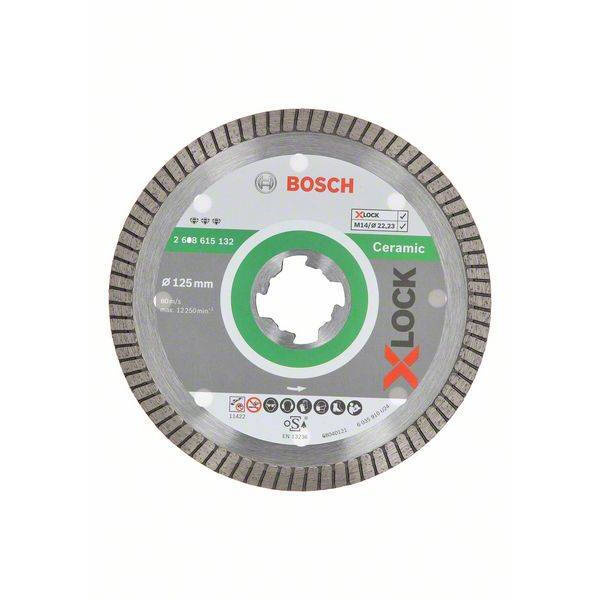 Diamentowa tarcza do ceramiki X-LOCK 125x22,23x1,4x7 Bosch 2608615132 - obrazek 1