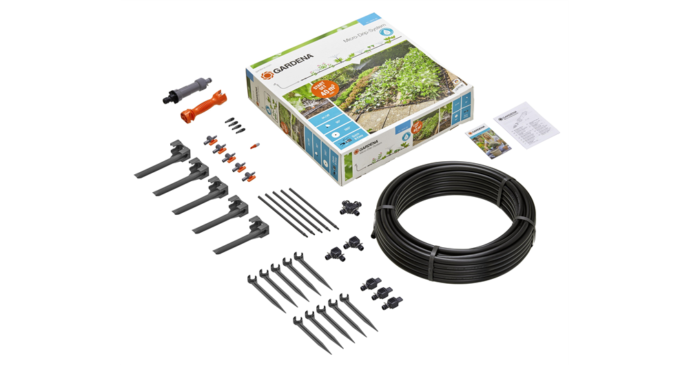 Gardena Micro-Drip-System – zestaw podstawowy na grządki i rabaty Gardena 13015-20