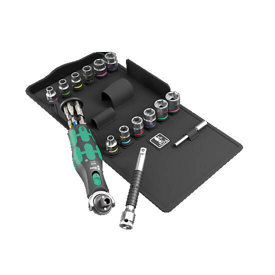 Kompaktowa grzechotka Wera 8009 Zyklop Pocket Set 4 27el. 05004285001 - obrazek 1