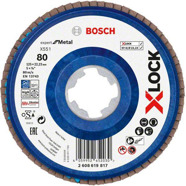 Listkowa tarcza X551 Expert for Metal X-LOCK 125×22,23×80 Bosch 2608619817