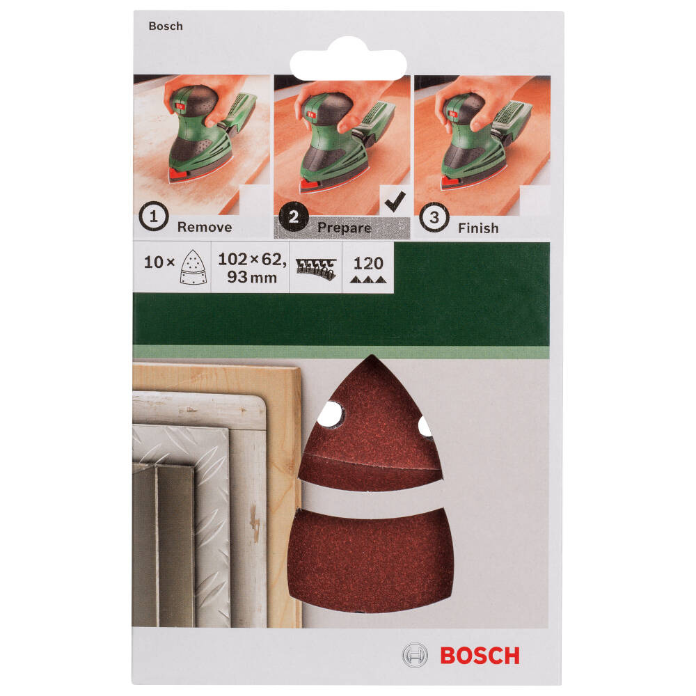 Papier ścierny do szlifierek oscylacyjnych Bosch P120 2609256A64 - obrazek 1