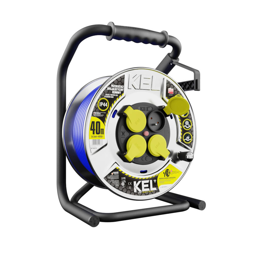 Przedłużacz bębnowy Kel Heavy Duty W-99275 40m 3x2,5 - obrazek 1