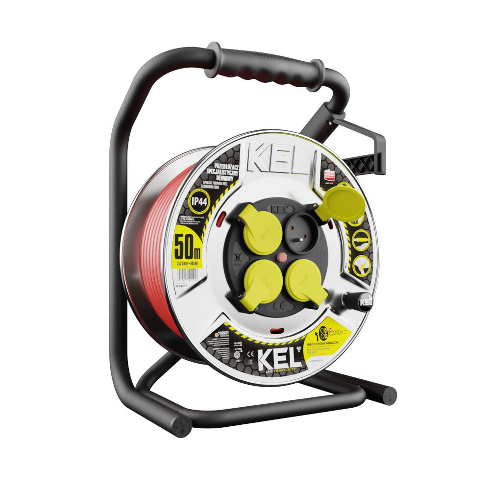 Przedłużacz bębnowy Kel Heavy Duty W-99282 50m 3x2,5 - obrazek 1