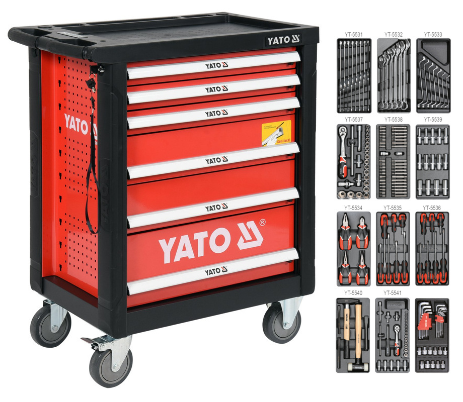 Szafka warsztatowa Yato YT-55307 185 szt. narzędzi - obrazek 1