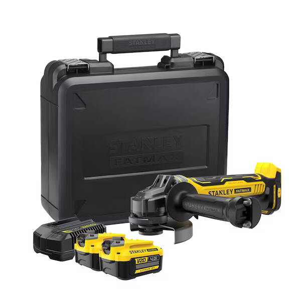 Szlifierka kątowa Stanley Fatmax 125mm 18V V20 2x4.0Ah SFMCG700M2K-QW - obrazek 1