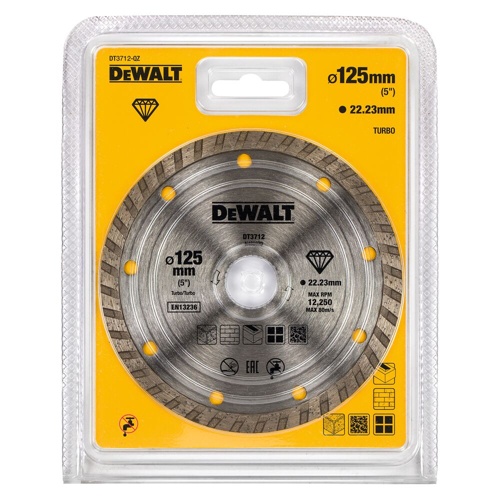 Tarcza diamentowa DeWALT 125X2,2X7X DT3712-QZ - obrazek 1