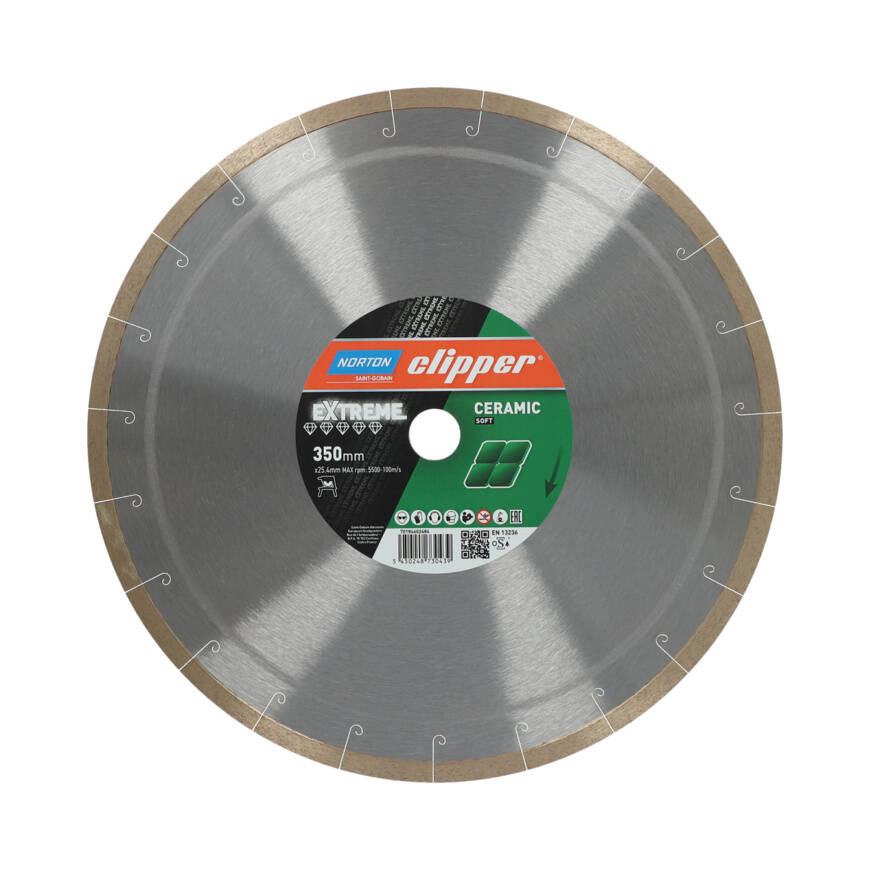 Tarcza diamentowa Norton Clipper Extreme Ceramic Soft 350x25,4 H9,5 70184602484 - obrazek 1