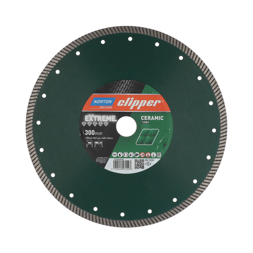 Tarcza diamentowa Norton Clipper Extreme Ceramic Turbo H10 300 x 30 mm 70184645566 - obrazek 1