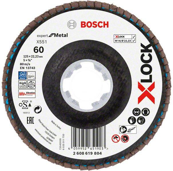 Tarcza listkowa X551 Expert for Metal X-LOCK 125×22,23×60 Bosch 2608619804