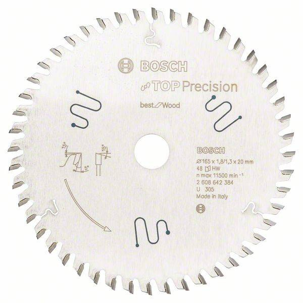 Tarcza pilarska Top Precision Best for Wood 165x20 Bosch 2608642384 - obrazek 1