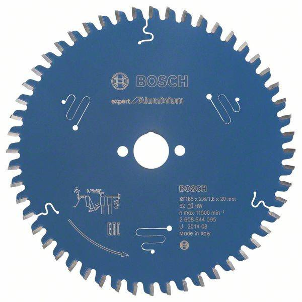 Tarcza tnąca Bosch Expert for Aluminium 165x20 52Z 2608644095 - obrazek 1