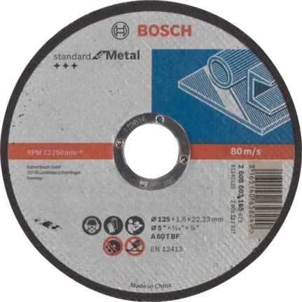 Tarcza tnąca do cięcia metalu, korundowa 125 mm Bosch 2608603165 - obrazek 1