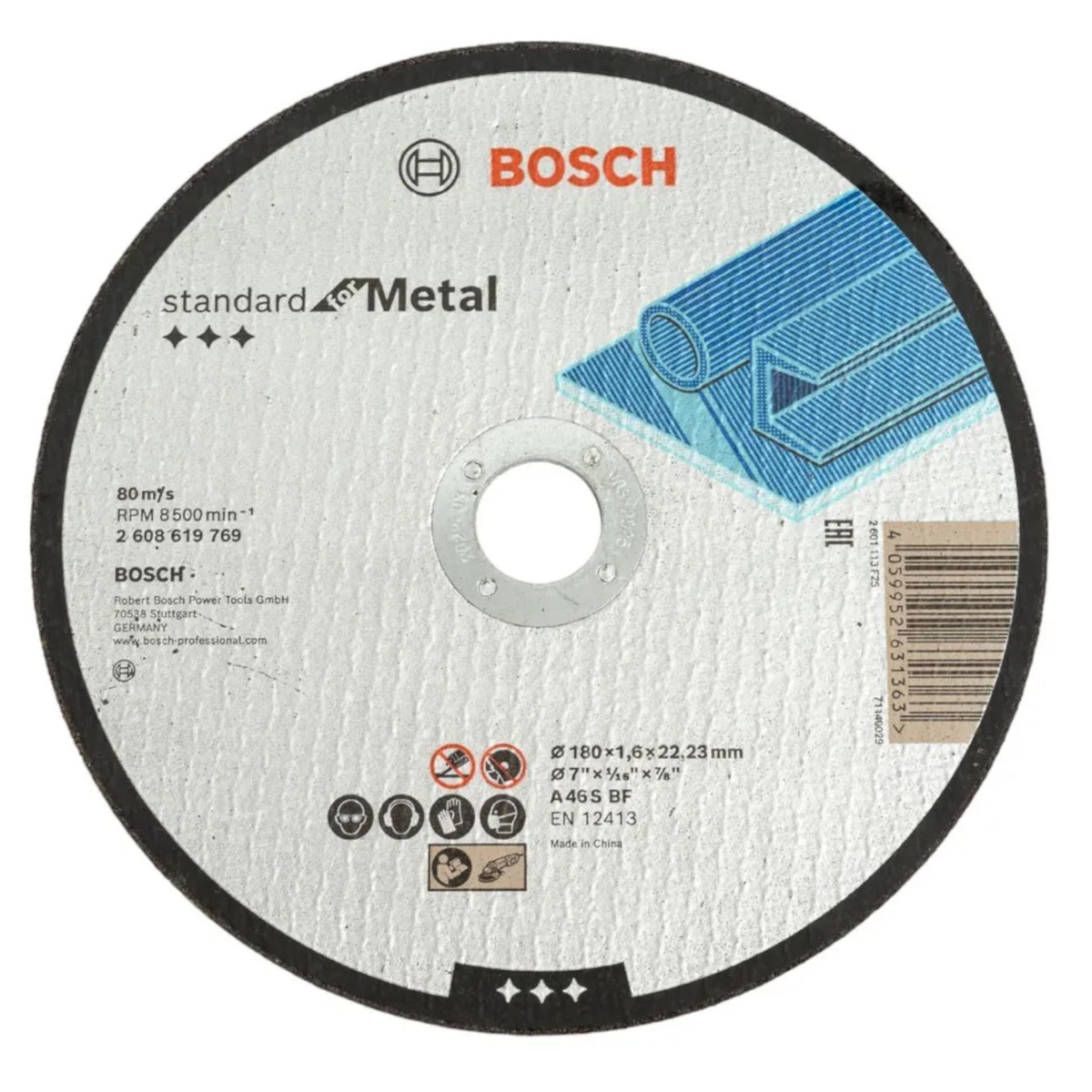 Tarcza tnąca do metalu 180 mm do cięcia prostego BOSCH 2608619769 - obrazek 1