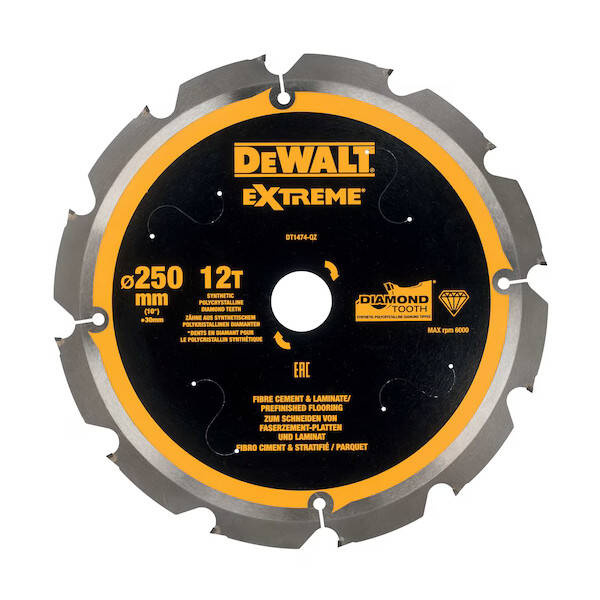 Tarcza uniwersalna do pilarki 250 x 30 mm 12T DeWalt DT1474-QZ - obrazek 1