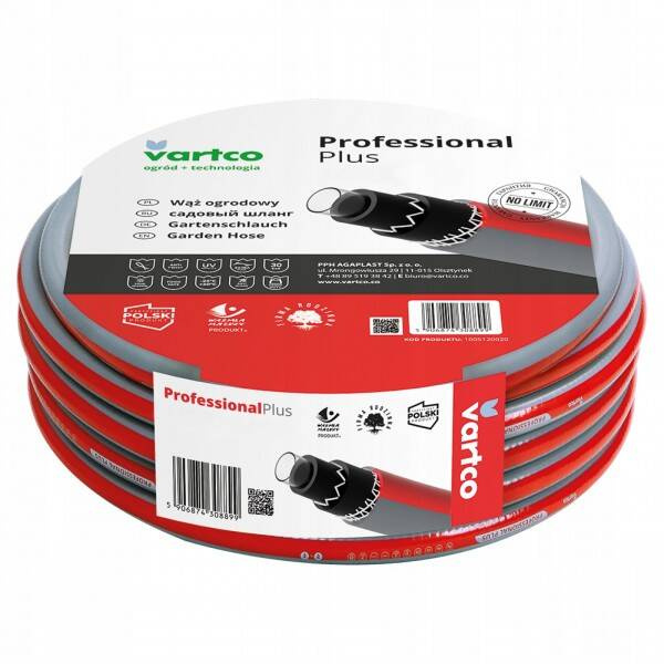 Wąż ogrodowy Vartco 1/2" 20MB PROFESSIONAL PLUS TFS 1005120020 - obrazek 1