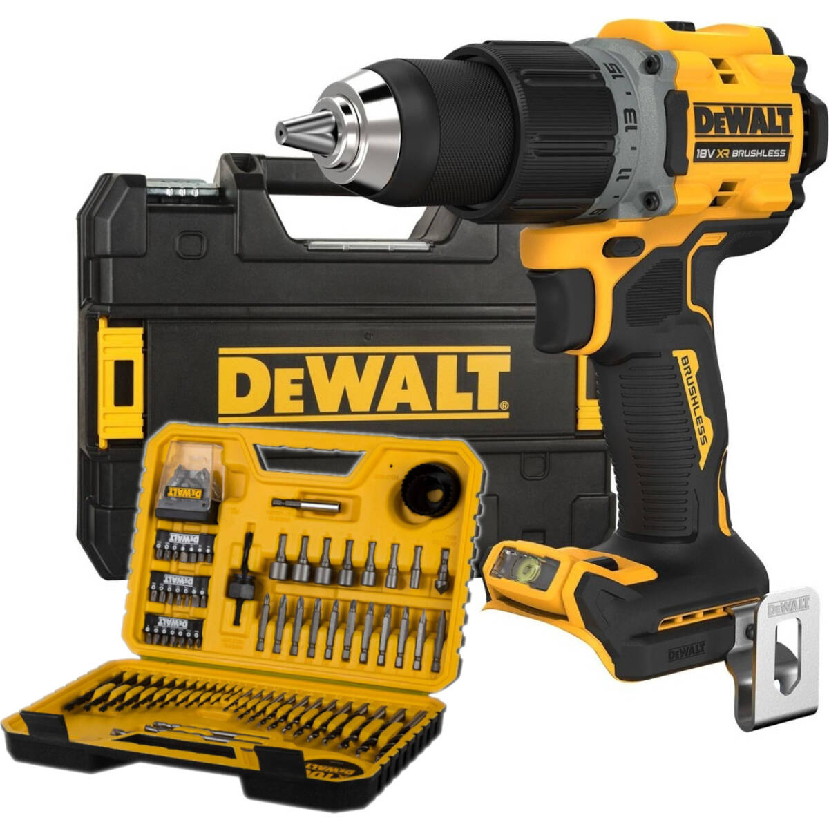 Wiertarko-wkrętarka DeWALT DCD800NT z zestawem akcesoriów - obrazek 1