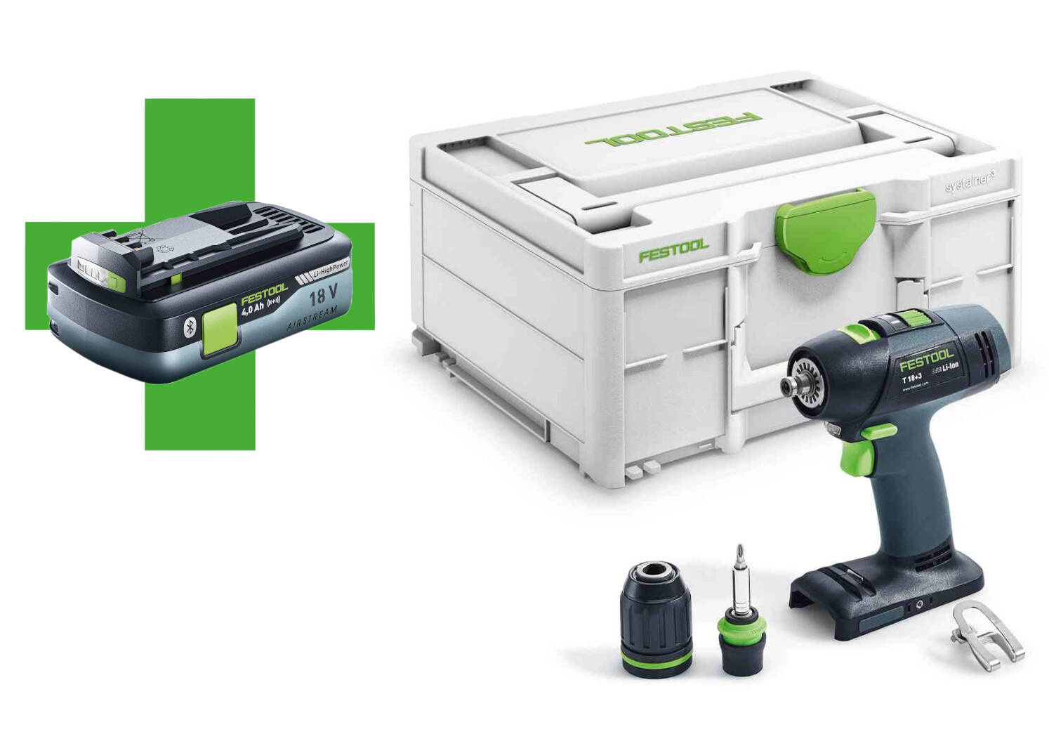 Wiertarko-wkrętarka T 18+3-Basic-4,0 Festool 577051 - obrazek 1