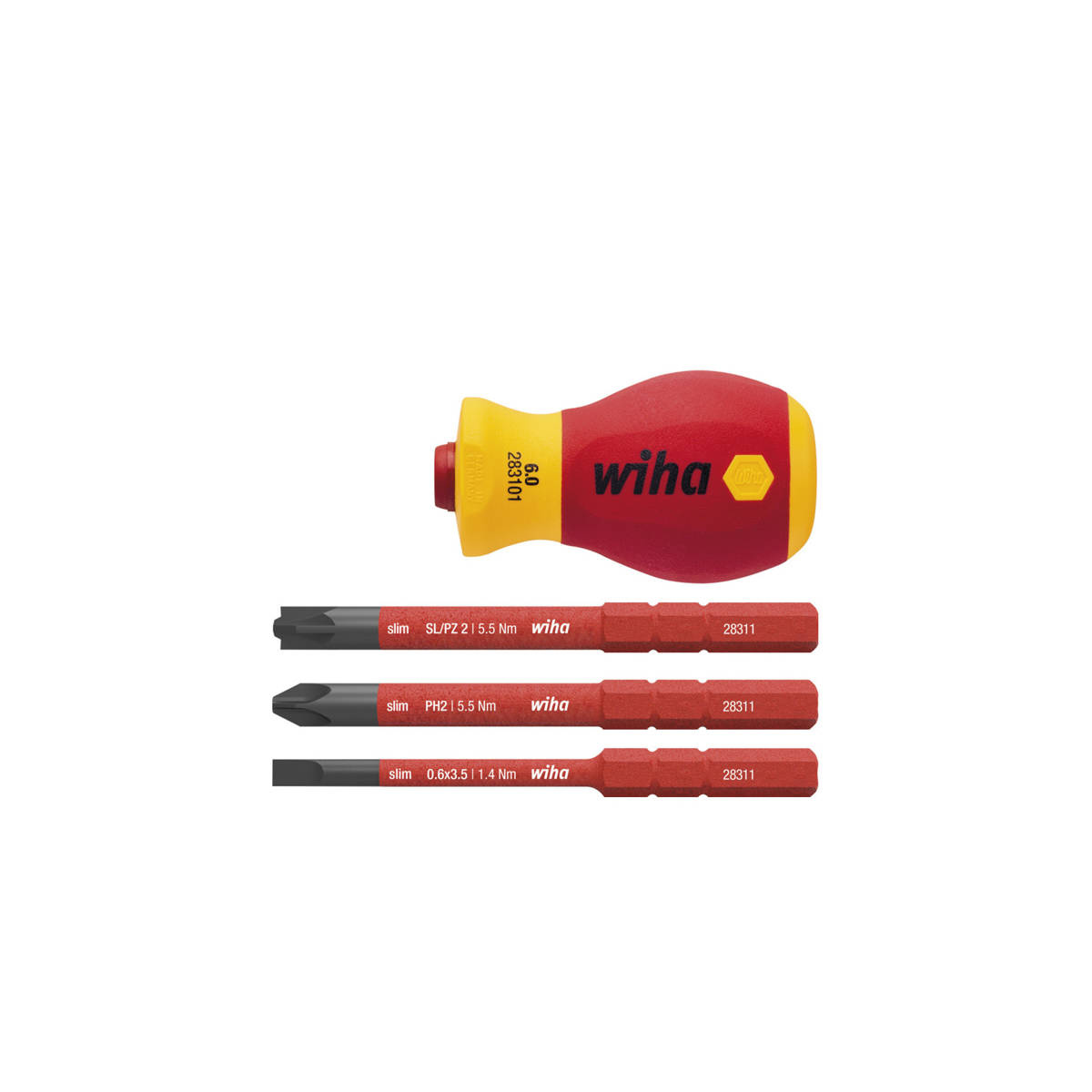 Wkrętak z uchwytem na bity zestaw slimVario® electric Wiha 41230 - obrazek 1