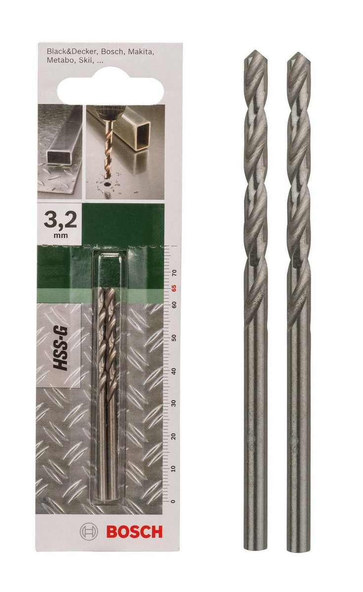 Zestaw 2 szt. wierteł do metalu 3,2x36x65 mm Bosch 2609255039 - obrazek 1