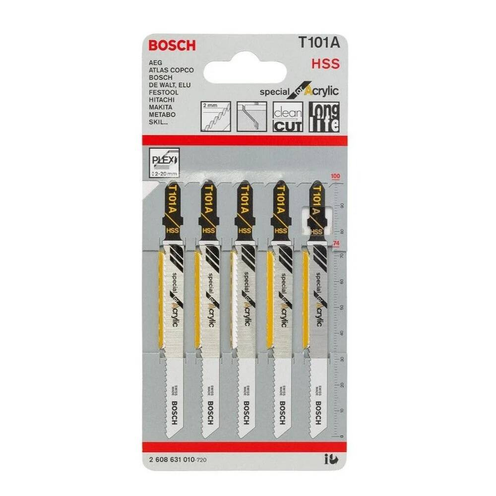 Zestaw brzeszczotów do wyrzynarek T 101 A Bosch 2608631010 5 szt. - obrazek 1