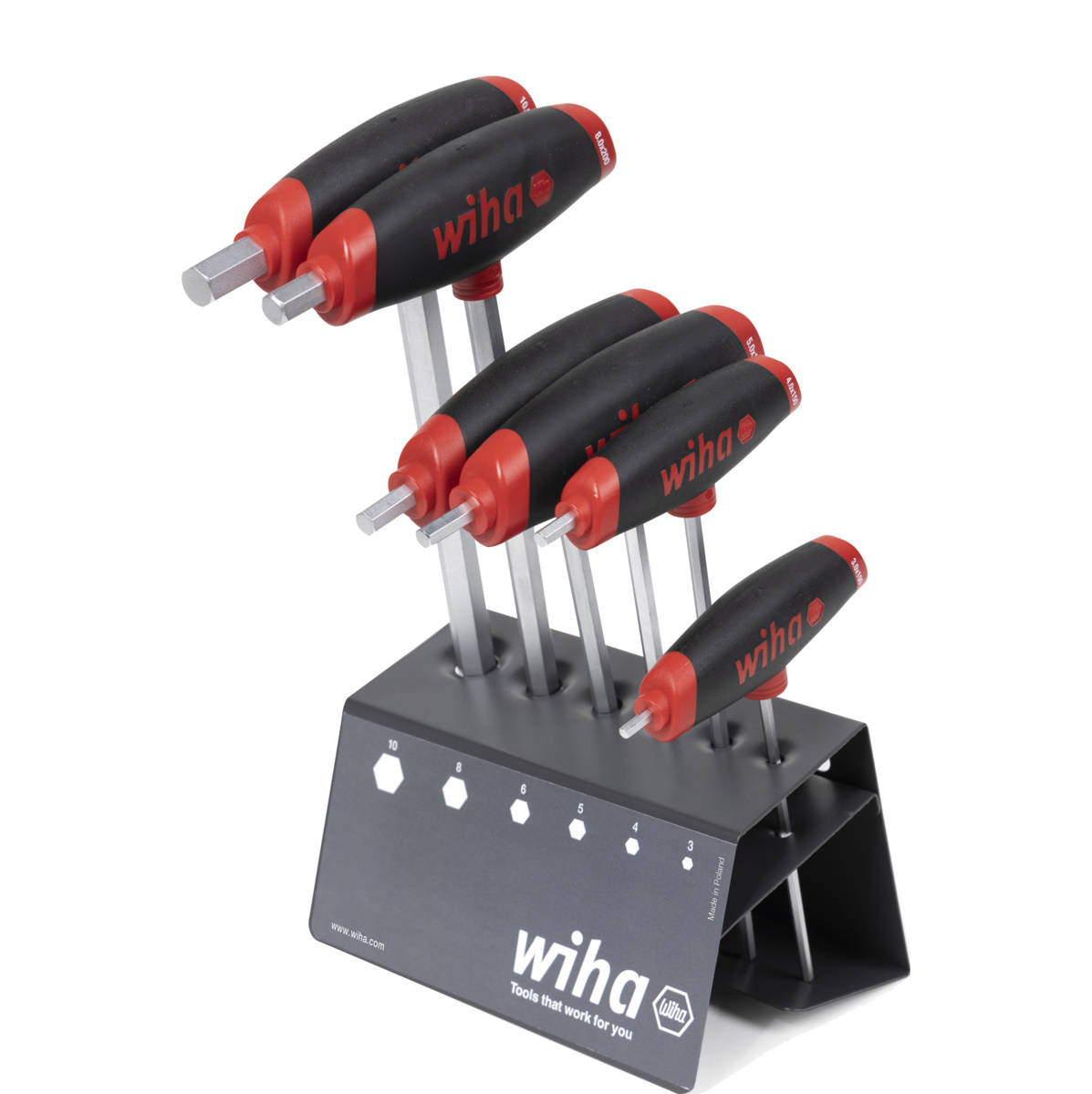 Zestaw kluczy trzpieniowych ComfortGrip z rękojeścią T Wiha 45621 - obrazek 1