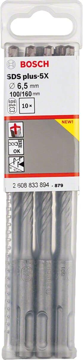 Zestaw wierteł SDS plus-5X 8x150x210 Bosch 2608833900 10 szt. - obrazek 1