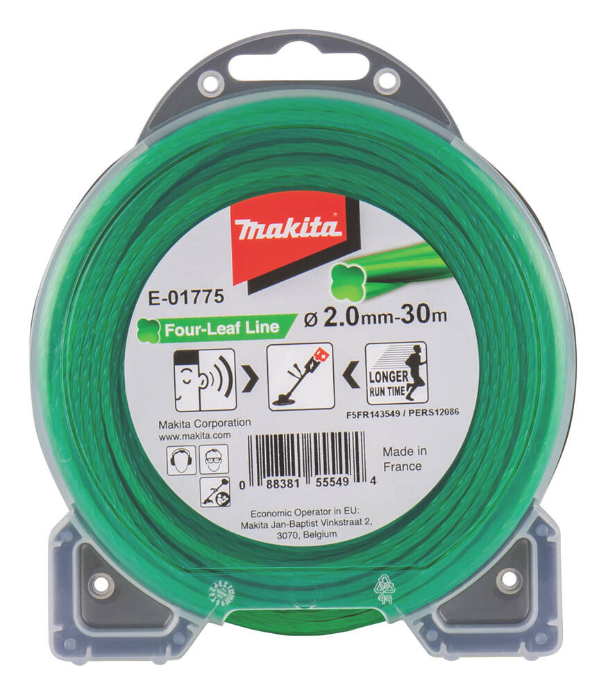 Żyłka nylonowa typu koniczyna 2 mm x 30 m Makita E-01775
