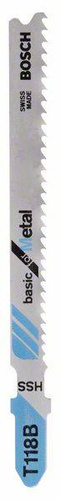 Brzeszczot do wyrzynarek, HSS, T 118 BBasic for Metal Bosch 2609256730 - obrazek 1